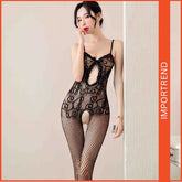 Sexy Open-Crotch Fishnet Stockings